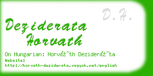 deziderata horvath business card